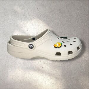 Crocs Classic White Unisex Clogs Shoes W/ Hello Kitty Jibbitz